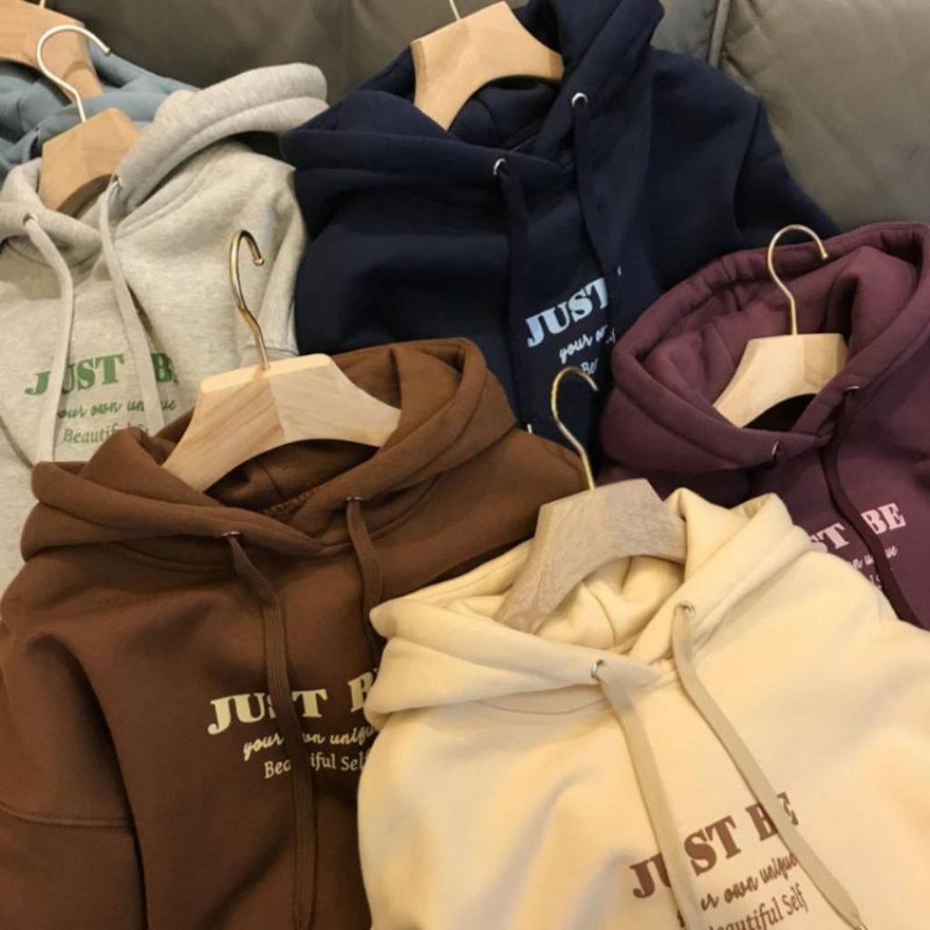 TAYCEN M-2XL Wanita Pullover Hoodie Korean Cetakan Huruf Lengan Panjang Oversized Coat