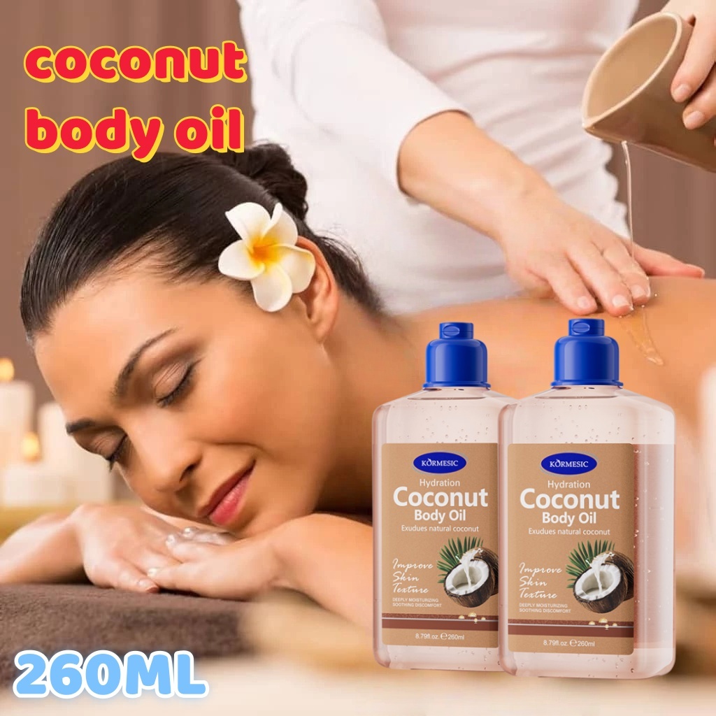 Pure Extra Virgin Coconut Oil /Rose / Cocoa Herba Premium Quality Body Oil Minyak Badan Skin Care 260ml椰子油身体油