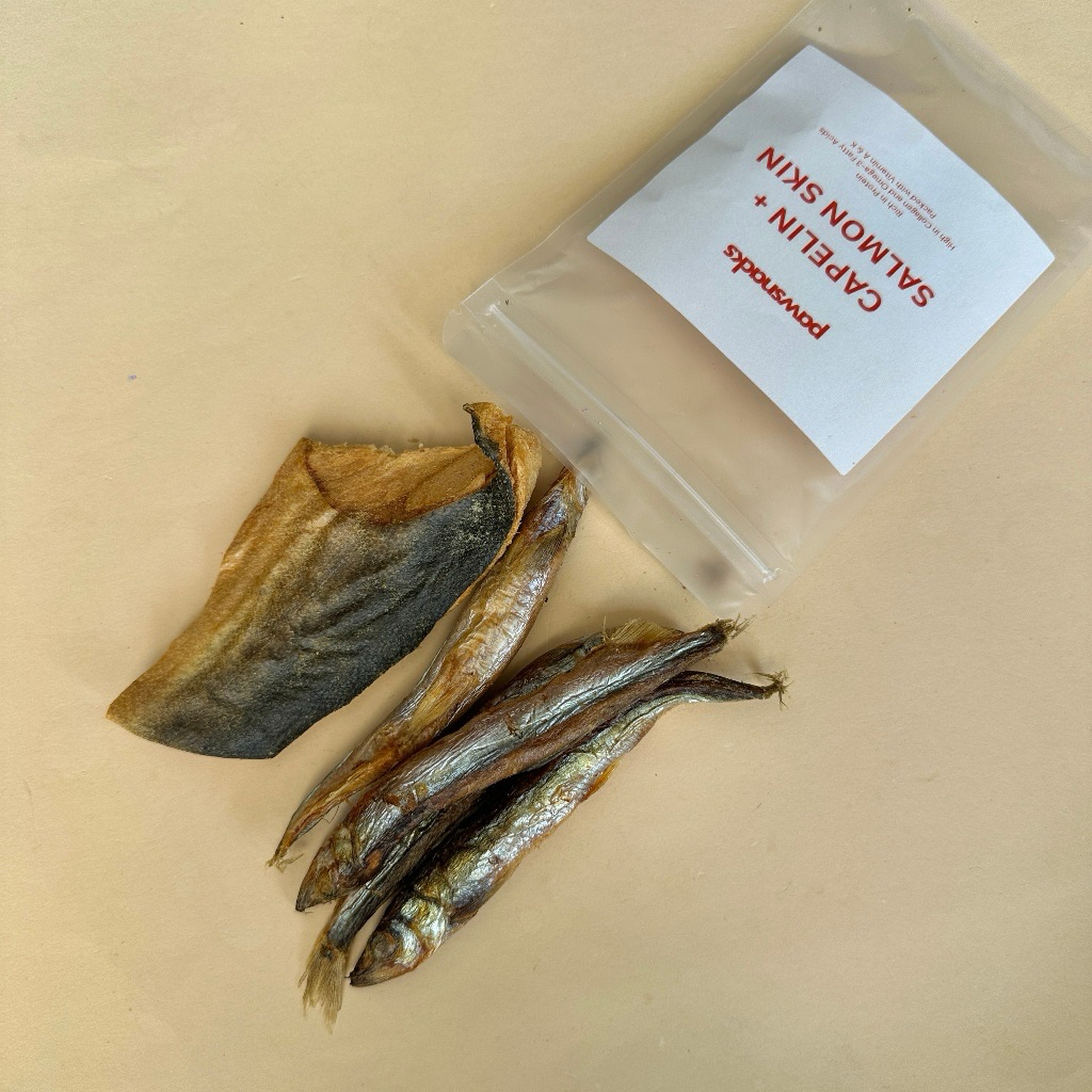 Capelin Salmon Skin Makanan Kucing Snack Freeze Dried Booster Gemok Fish Healthy Training Snek Ikan