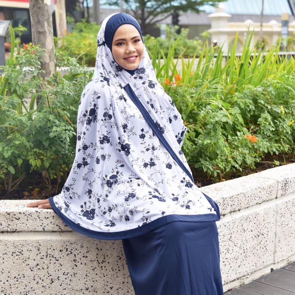 ?HOT SALE?TELEKUNG PRINTED DEWASA FLOWERS VISCOSE LYCRA | PRAYER ATTIRE| MUSLIMAH FASHION