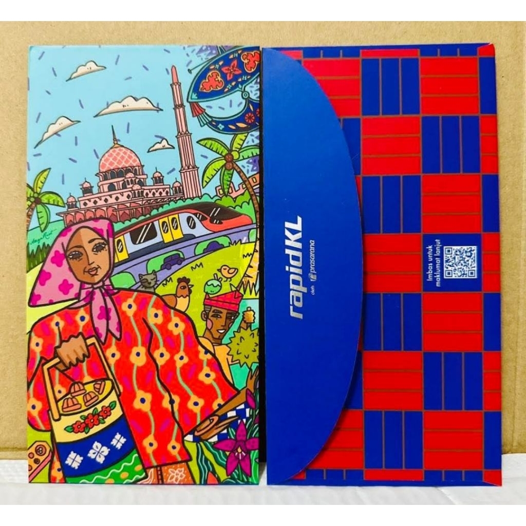 Sampul Duit Raya (SDR) Rapid 2025 (Kampung Girl @ Masjid Putrajaya) - 1pair of 2pcs