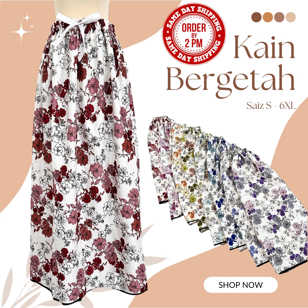 QQ HOUSE Kain Berpantang Bergetah / Confinement Sarong / Kain Batik Instant / Kain Basahan - Ready Stock