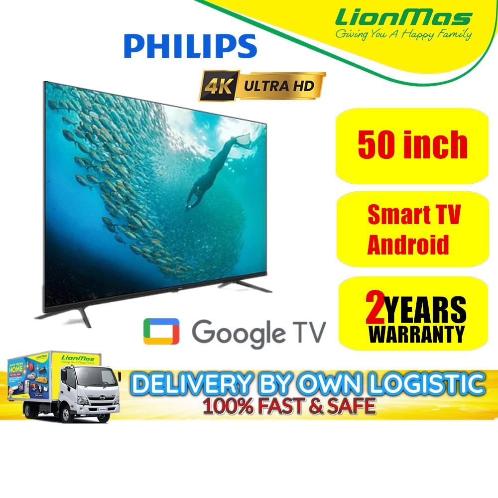 Philips 50" 4K UHD Android Smart LED TV 50PUT7330 /68 Google TV