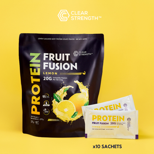 Clear Strength | Whey Protein Powder | Lemon Flavour | 0g Lactose | 10x Sachets