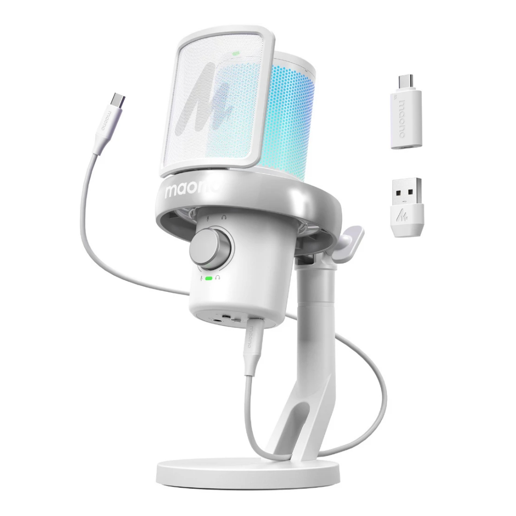 MAONO DM40 PRO WIRELESS GAMING MICROPHONE NOISE-CANCELLATION USB MIC WITH SOFTWARE, AI CHANGE VOICE 