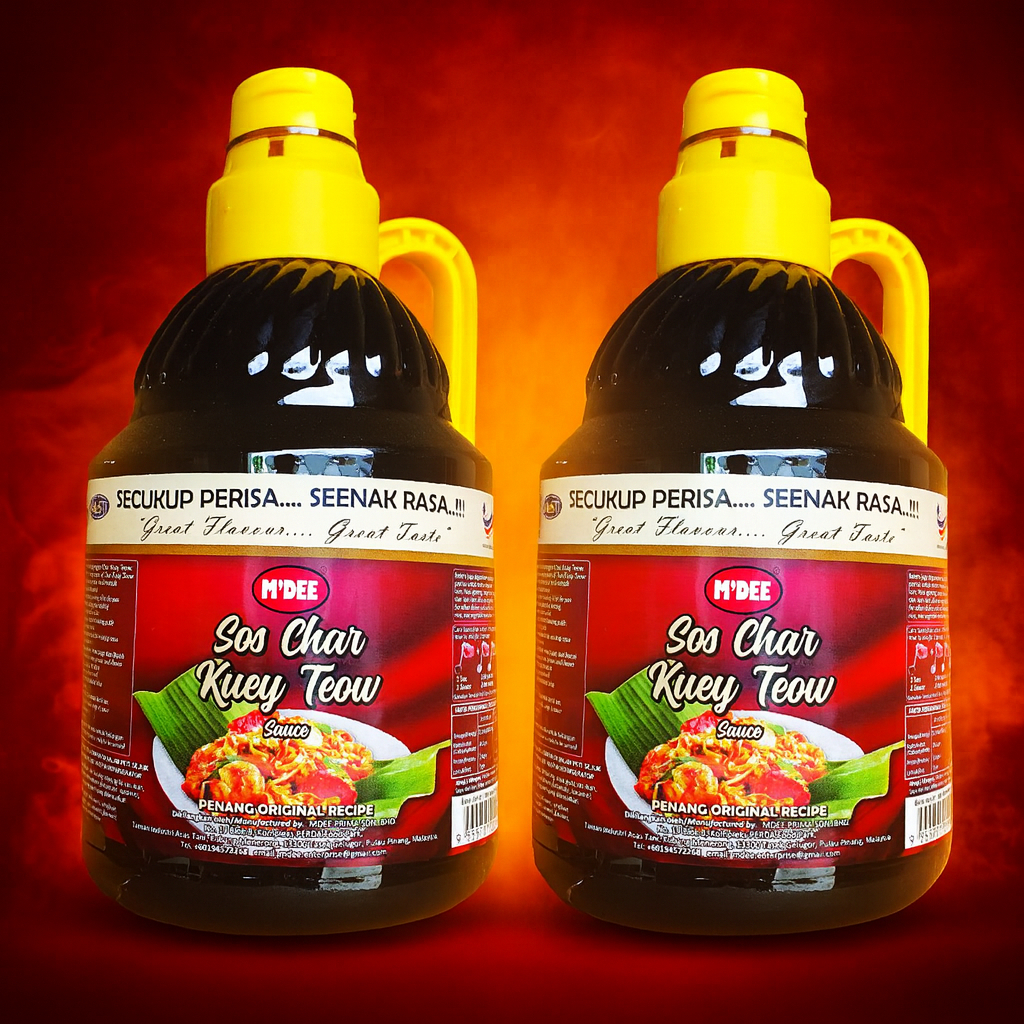 COMBO 2 BOTTLES - M'DEE PATI SOS CHAR KOAY TEOW 1.5KG - Paste Cooking Food Rasa Asli Penang