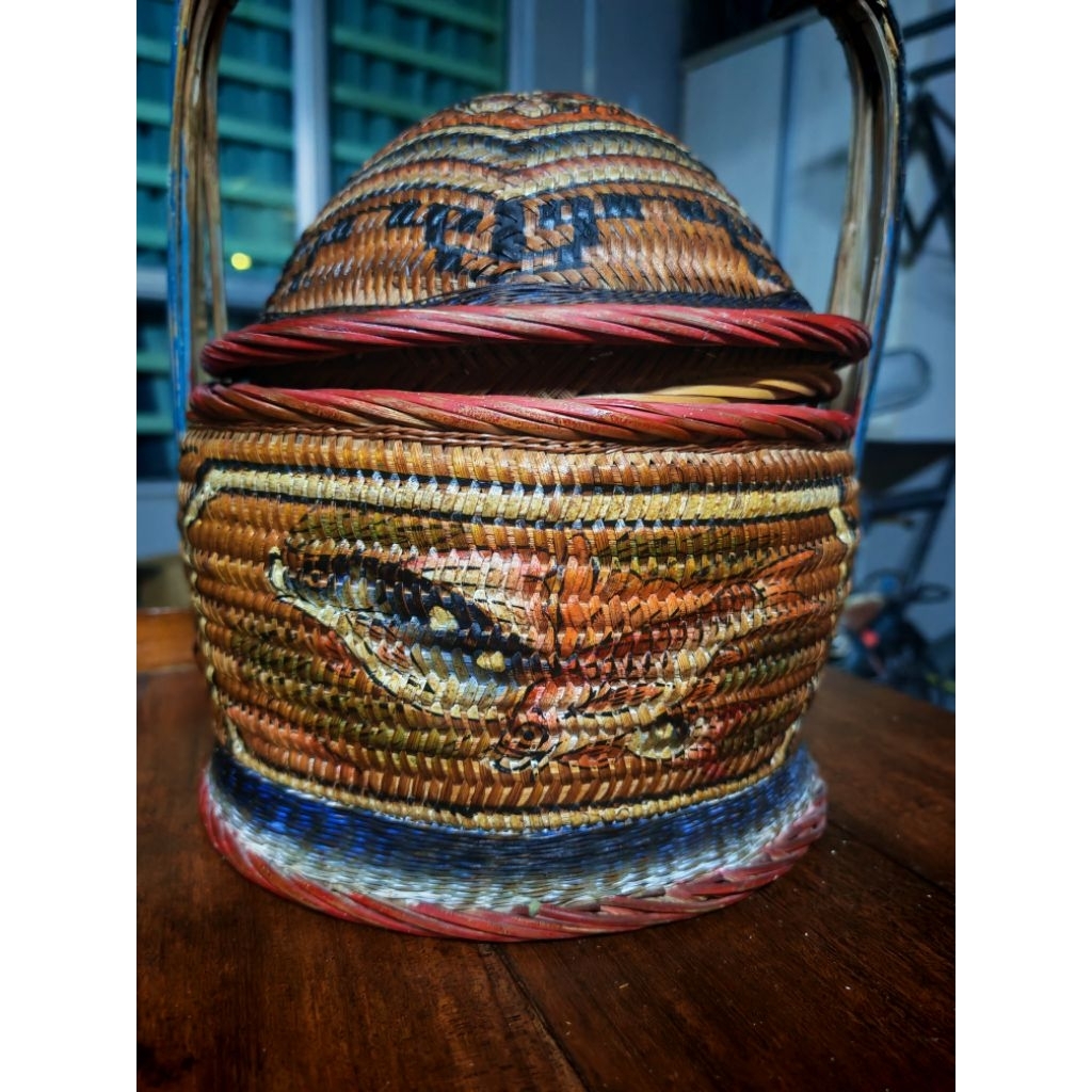 Antique Handwoven Rattan Basket （Xia Na) 30+ Years – Traditional Storage & Décor