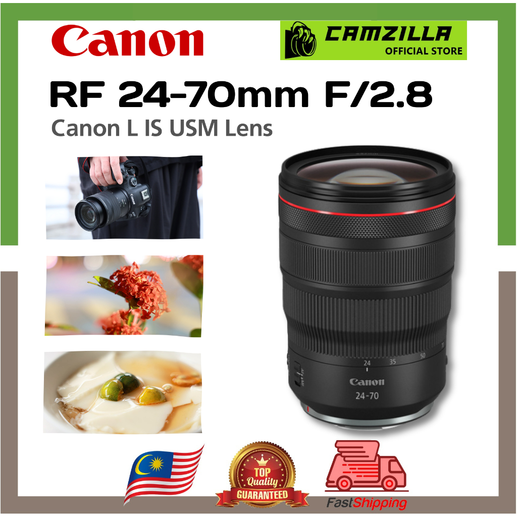 Canon RF24-70mm F2.8 L is USM Lens, Standard Zoom Lens, Compatible with EOS R Series Mirrorless Cameras, Black