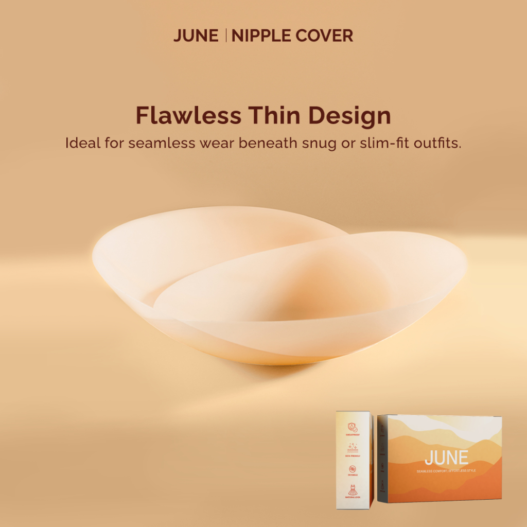 June Nipple Cover Reusable Adhesive ???? ???????? Breathable Invisible Soft Silicone Nipple Cover