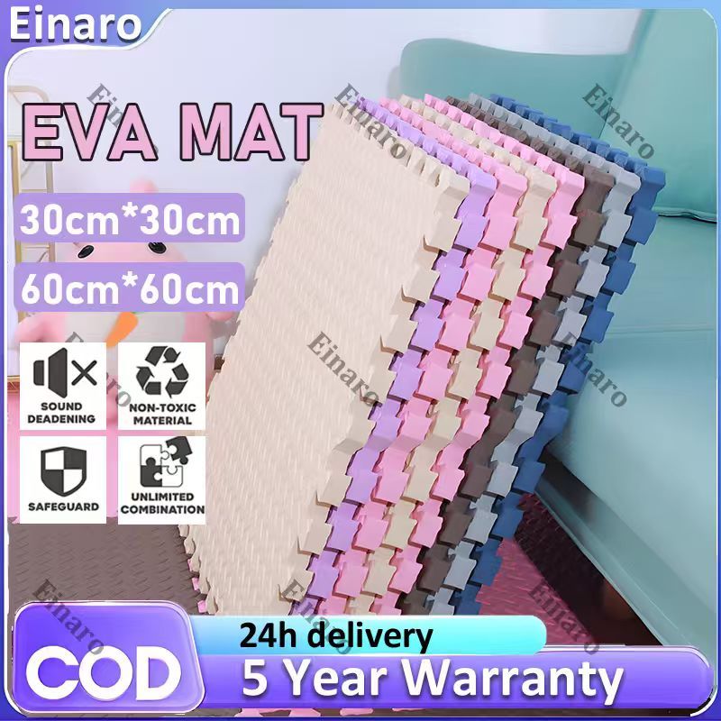 30cm/60CM Tikar Bayi EVA Foam Baby Play Mat Crawling Puzzle Gym Yoga Waterproof Sound Insulation Safety Soft Carpet 泡沫垫