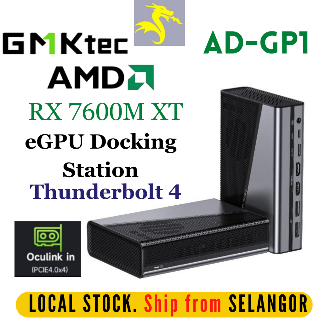 その他 GMKtec AD-GP1 eGPU AMD RX 7600M XT GMKtec AD-GP1 zewnętrzna stacja dokująca GPU, obudowa eGPU z