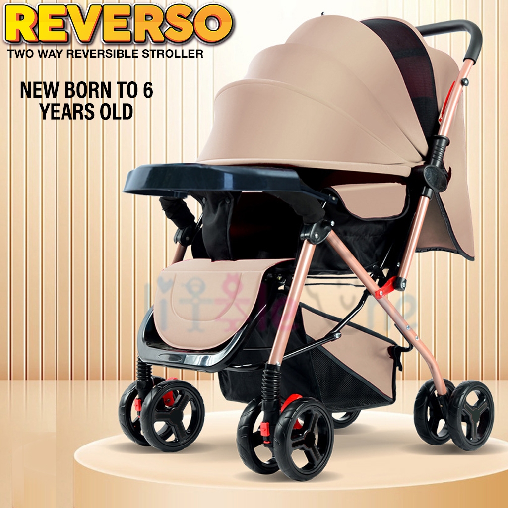 Little One Baby REVERSO Two Way Facing troller NEW BORN TO 6 YEARS OLD - (Infant baby stroller two way kids stroller)