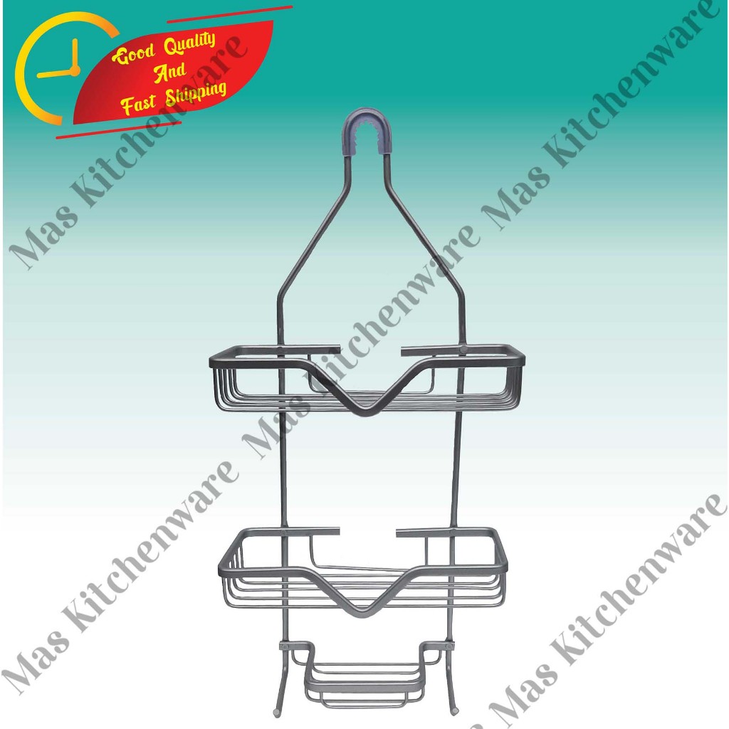 MAS Aluminium Shower Caddy (3-LAYER ALUMINUM SHOWER RACK) / Bathroom Storage Rack /Bathroom Shelves / 浴室架