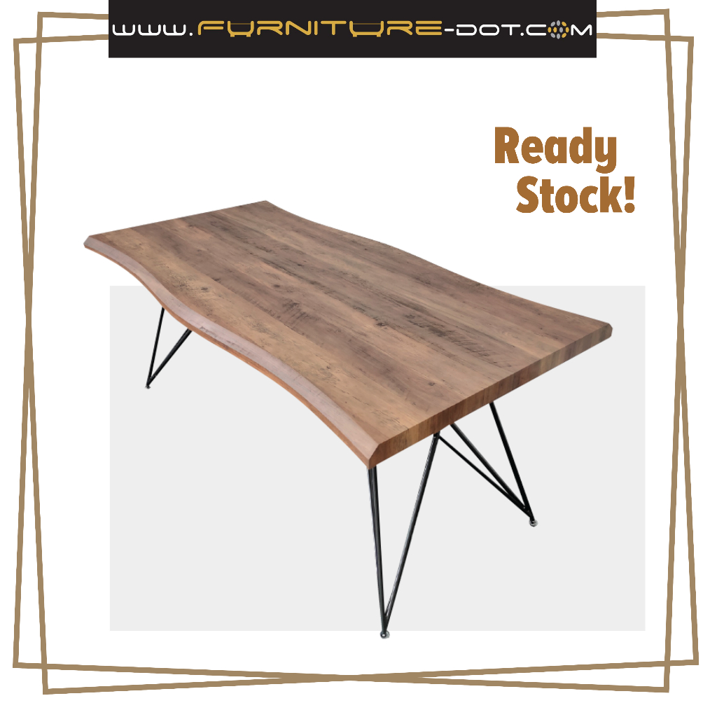 Modern Dining Table 6 Seater Wooden / Meeting Table / Meja Makan / Home Living Kitchen- FRM5179