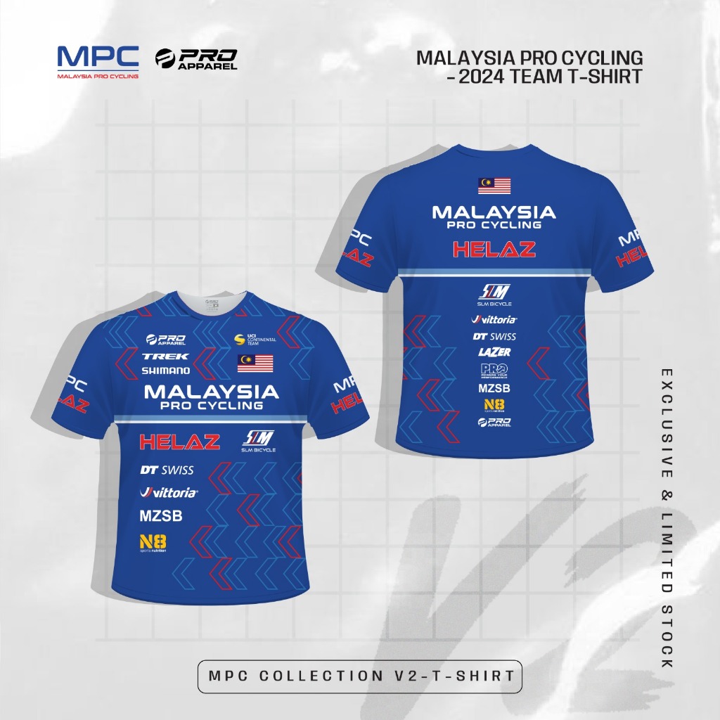 MALAYSIA PRO CYCLING - 2024 TEAM TSHIRT-BY PRO APPAREL