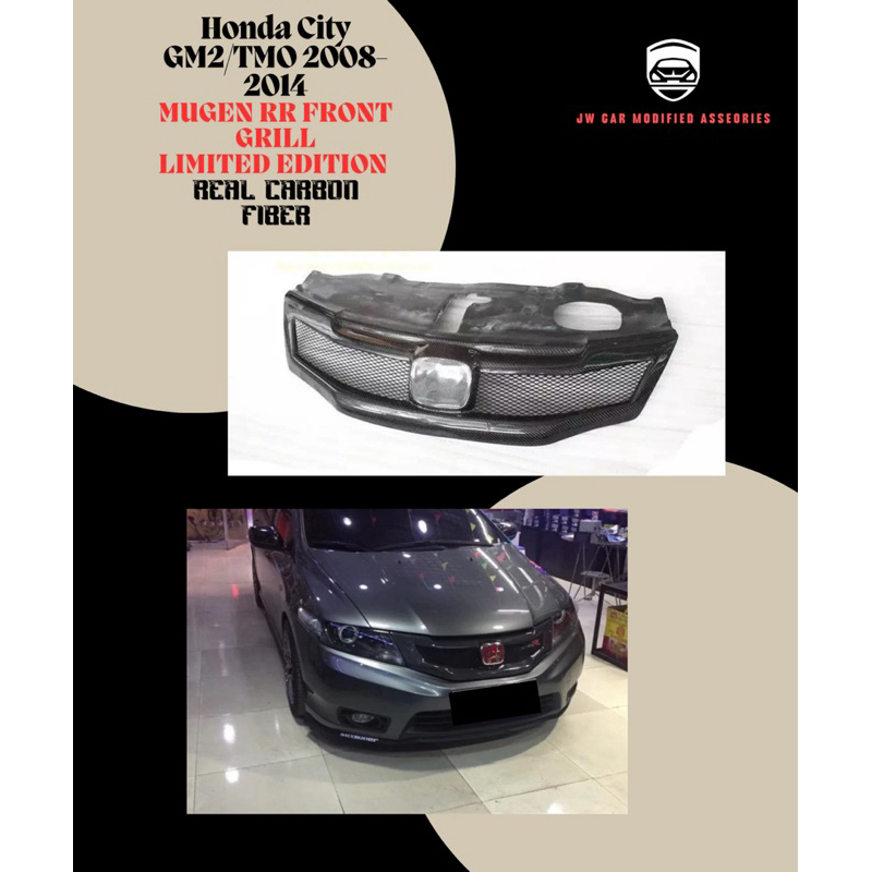 ❗️Rear Carbon Fiber❗️Honda City Tmo 2009-2014 Front Grill Mugen RR Design