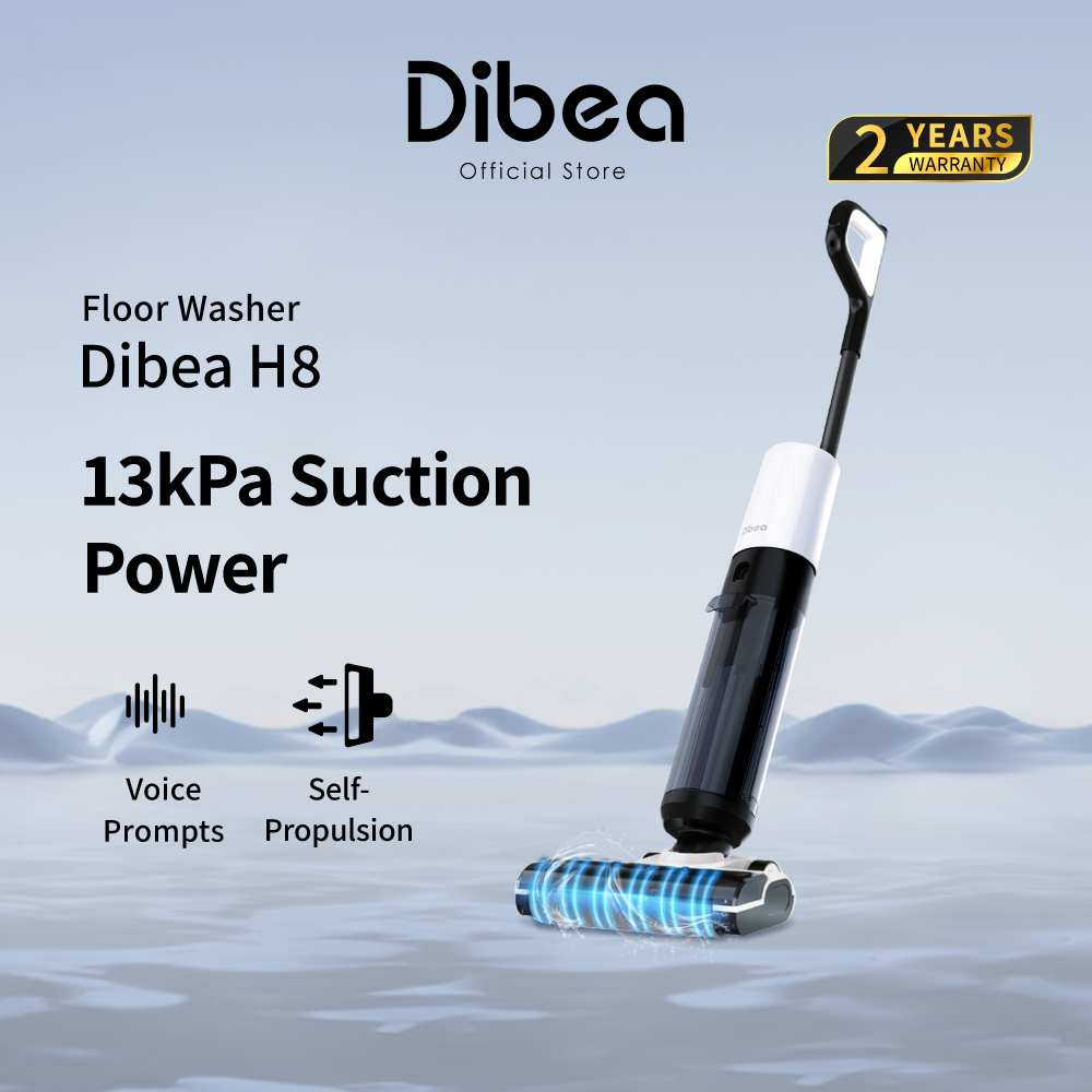 Dibea H8 Cordless Smart Wet Dry Floor Washer & Vacuum Cleaner 13kPa Suction