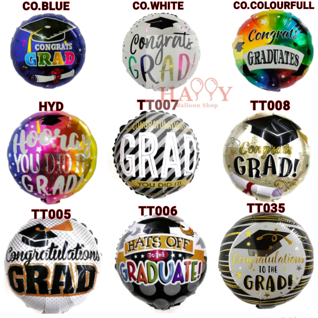 10inci Belon Foil Grad ( Graduasi ) , Congratulations (Tahniah ) , Retirement (Bersara)