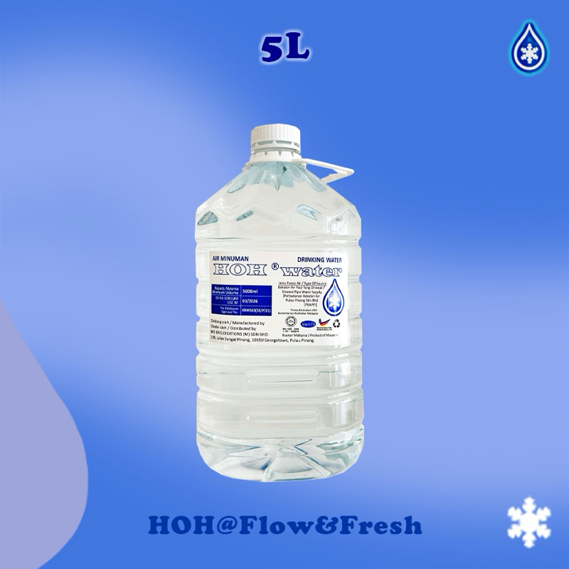 5L HOH Drinking Water for General Health and Daily Consumption Improve Sleep Quality and Body Immunity