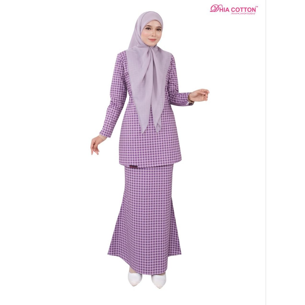 Dhia Cotton New Release Baju Kurung Cotton 1219