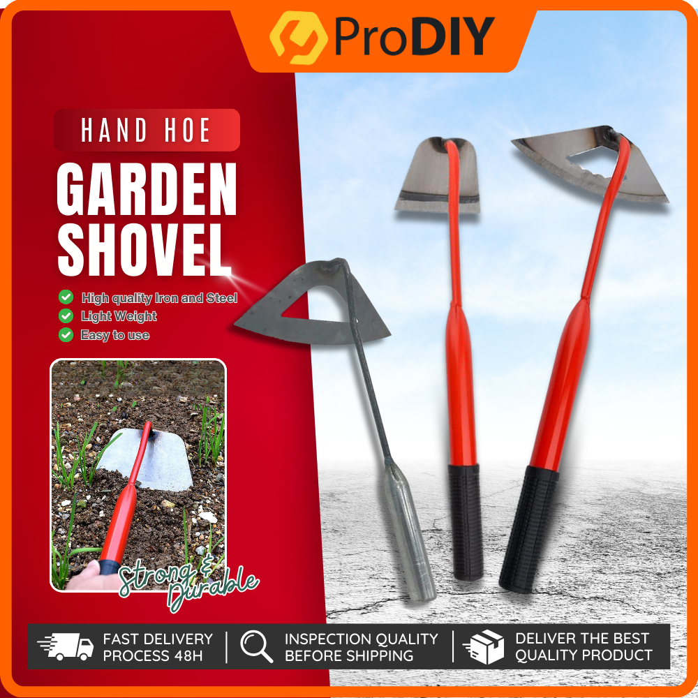1PCS Weeding Garden Hoe Cangkul Rumput Kecil Mini Cangkul Tanah Small Hollow Gardening Tools Shovel Hand Hoe Farm Garden