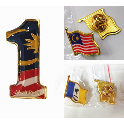 Malaysia Penang Flag collar pin label pin brooch