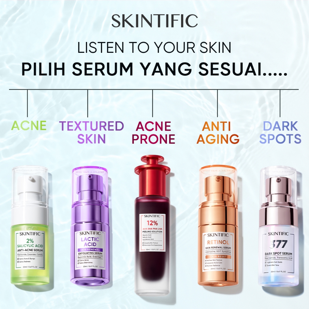 [Ready Stock] SKINTIFIC Brightening Face Serum Salicylic Acid Anti Acne Serum Whitening Glowing and Fade Dark Spot Serum