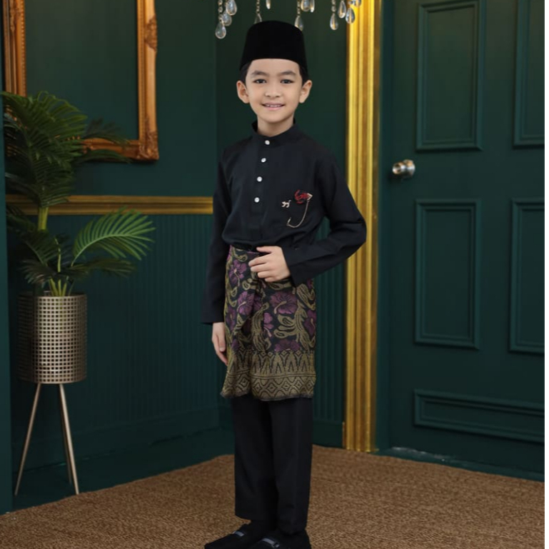 Baju melayu Budak slim fit traditional wear For KIDS primeum pearl skin Satin
