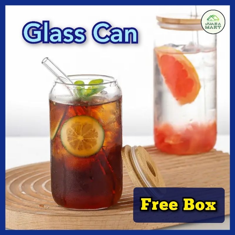 Glass Cup With Lid and Straw Transparent Bubble Tea Cup Juice Glass Beer Can Milk Mocha Cups Breakfast Mug Drinkware