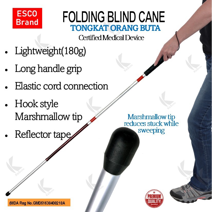 Folding Blind Stick/Blind Cane/Tongkat Orang Buta/盲人拐杖