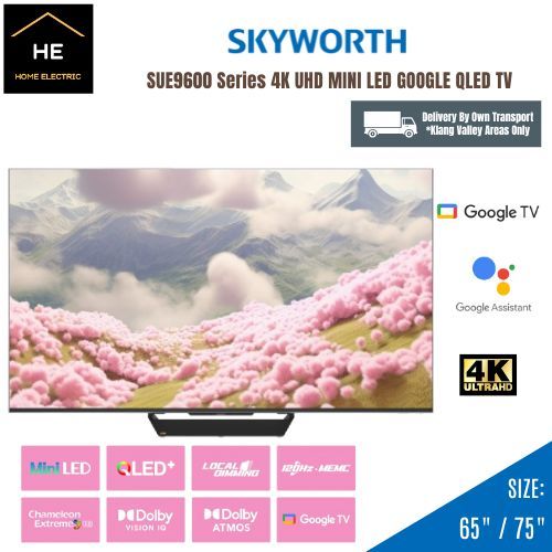 Skyworth 65" | 75" Inch SUE9600 Series 4K UHD MINI LED Google TV 65SUE9600 | 75SUE9600