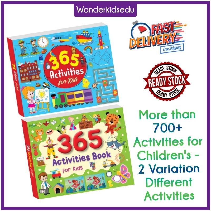 365 Activities Books for Kids | Preschool | Activity Book | Busy Book | Maze Book | Children | Fun