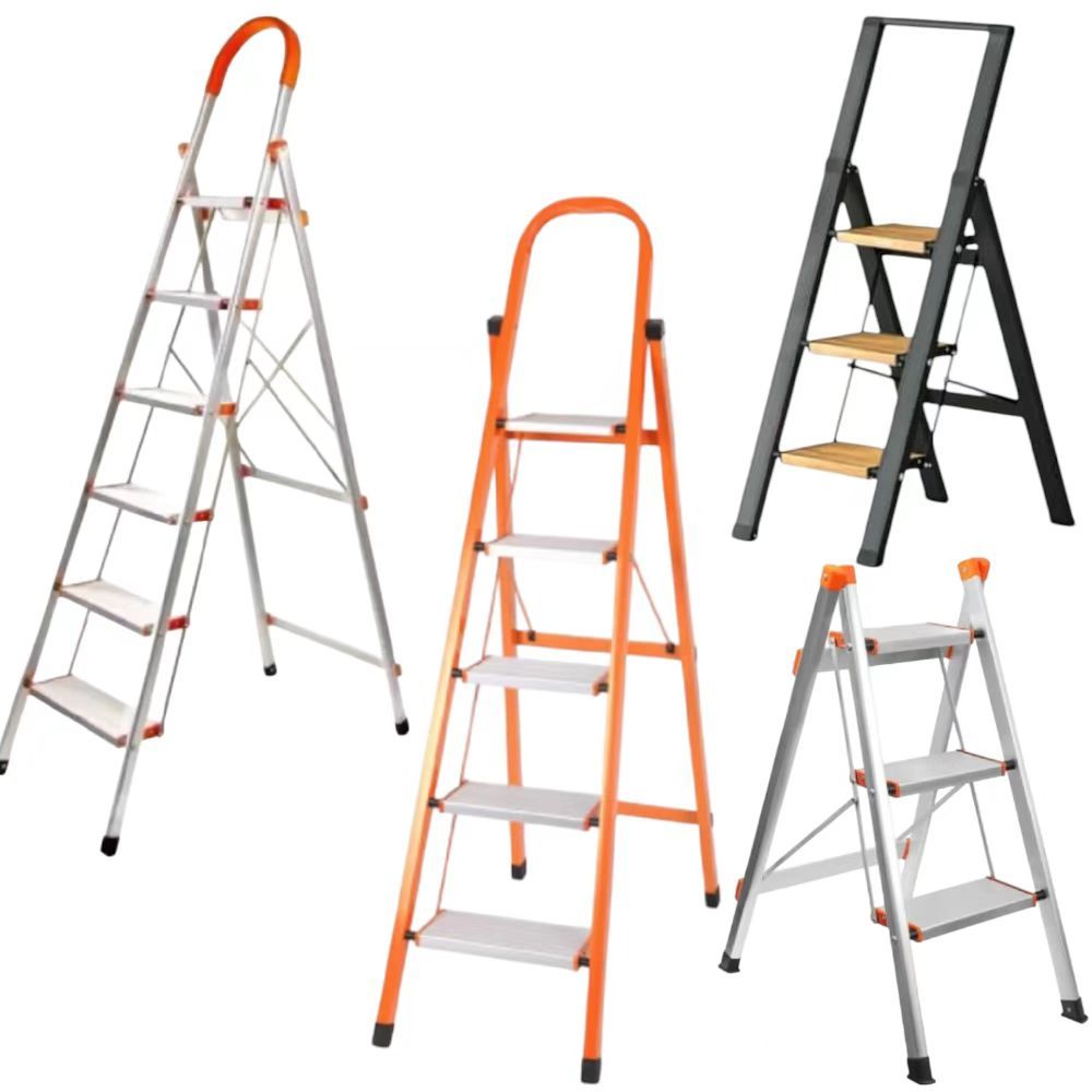 Promotions !! TRENY Wide Tread Aluminum ladder safety ladder shelf Family electrician Ladder