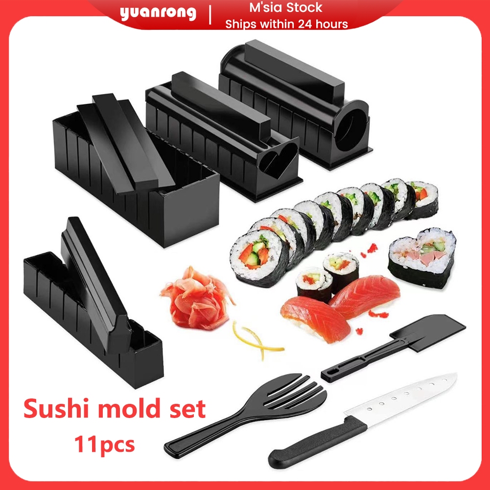 Sushi mold 11-piece multifunctional kitchen rice ball mold DIY sushi tool set 寿司饭团模具11件套