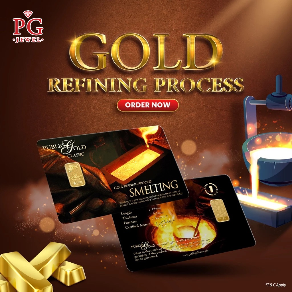 Public Gold Bullion Bar PG 1g (Au 999.9) 24K - Smelting