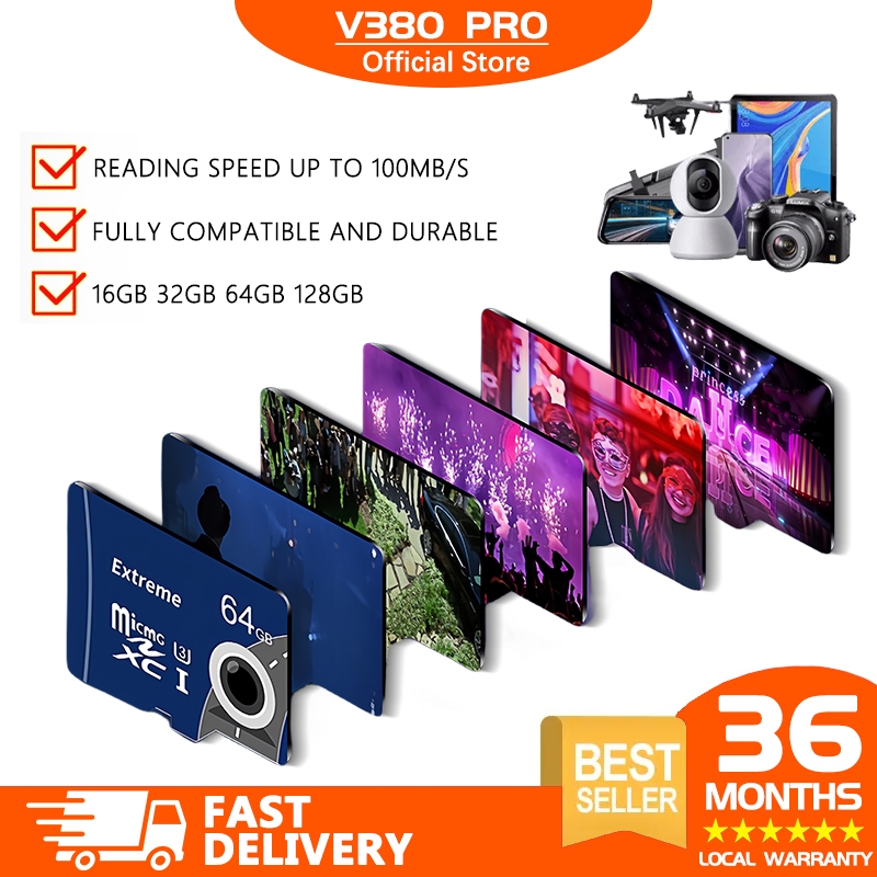 V380 Pro 128GB Extreme Micmg SD Card UHS-I SDXC Class 10 (Speed up to 164MB/s) 32GB 48GB 64GB memory card original