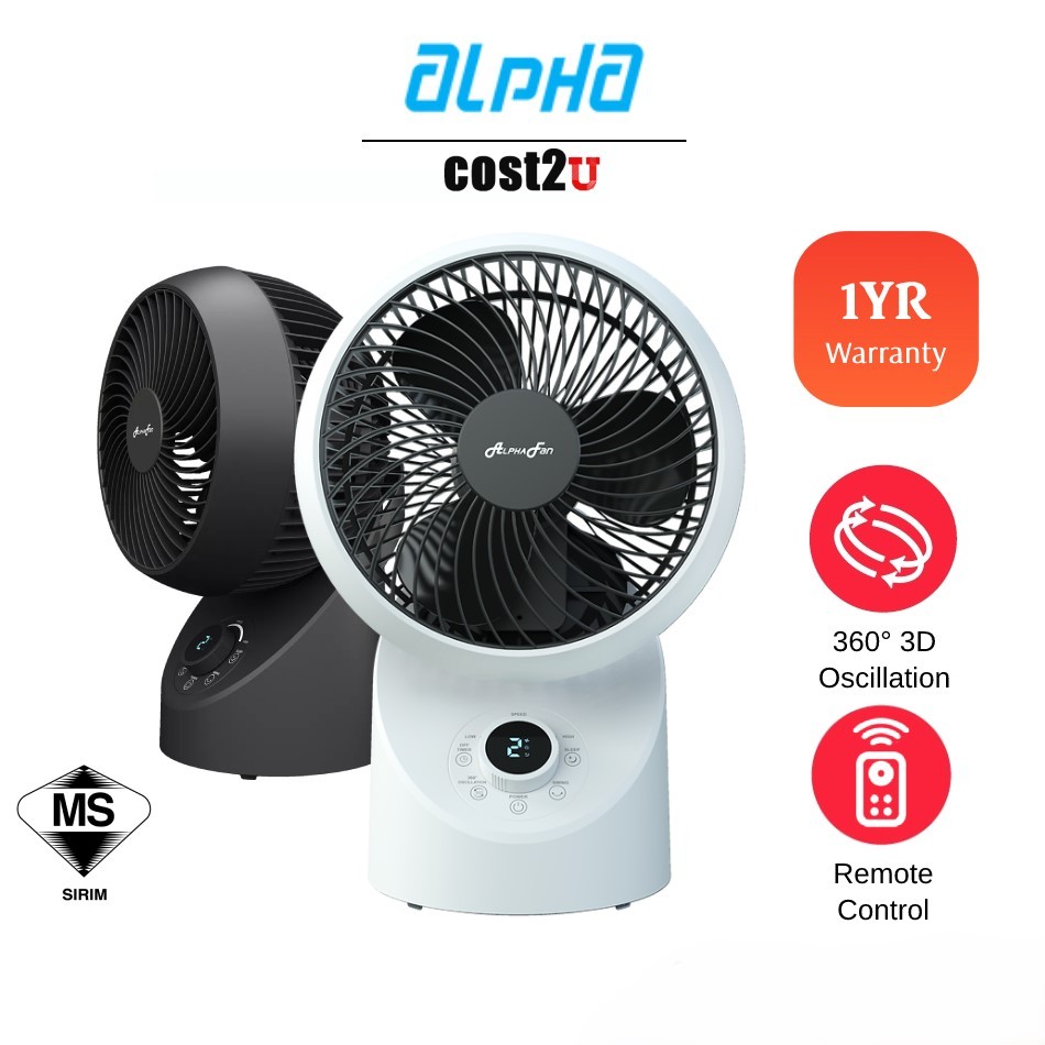 Alpha/Pensonic Desk Fan 7/9" Circulation Fan | MOTTO DT360-G2/7AC (Air Circulation Fan Kipas Meja Table Fan 風扇)