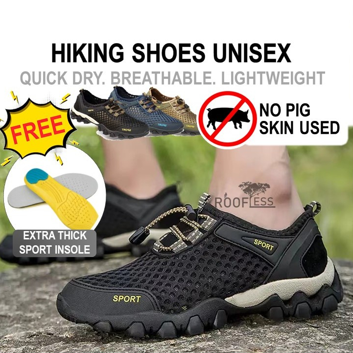 ROOFLESS Hiking Shoes Kasut Hiking Trekking Shoes Kasut Mendaki Waterproof Shoe Outdoor Camping Water Rafting Fishing