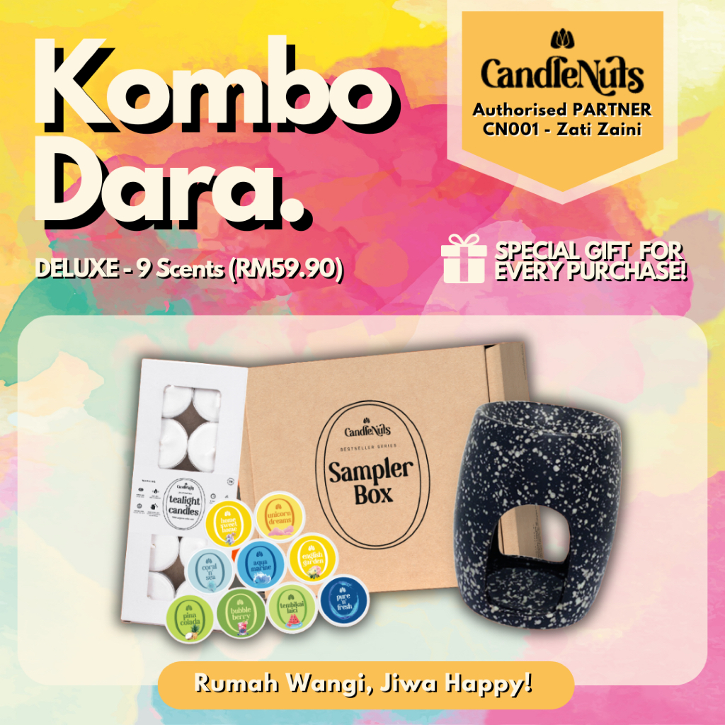 CandleNutsByNadia CNBN BEGINNER COMBO / KOMBO BEST SELLER / KOMBO MINI Candle Meltz / Scented Candle / Lilin Wangi