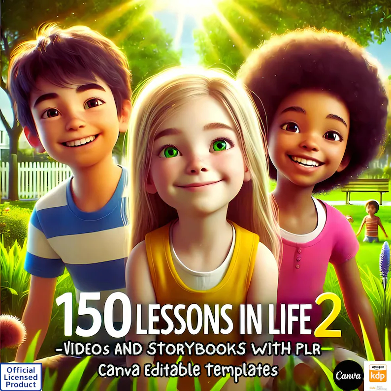 PLR 150 Kids Videos | PLR, Sell For Personal or Commercial use, Editable Canva