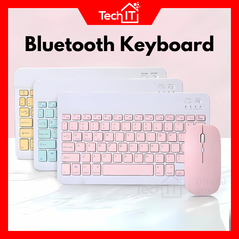 Universal Bluetooth Keyboard Mouse Wireless For iPad Tablet Laptop Mini Slim Keyboards & Mice Light Portable Thin