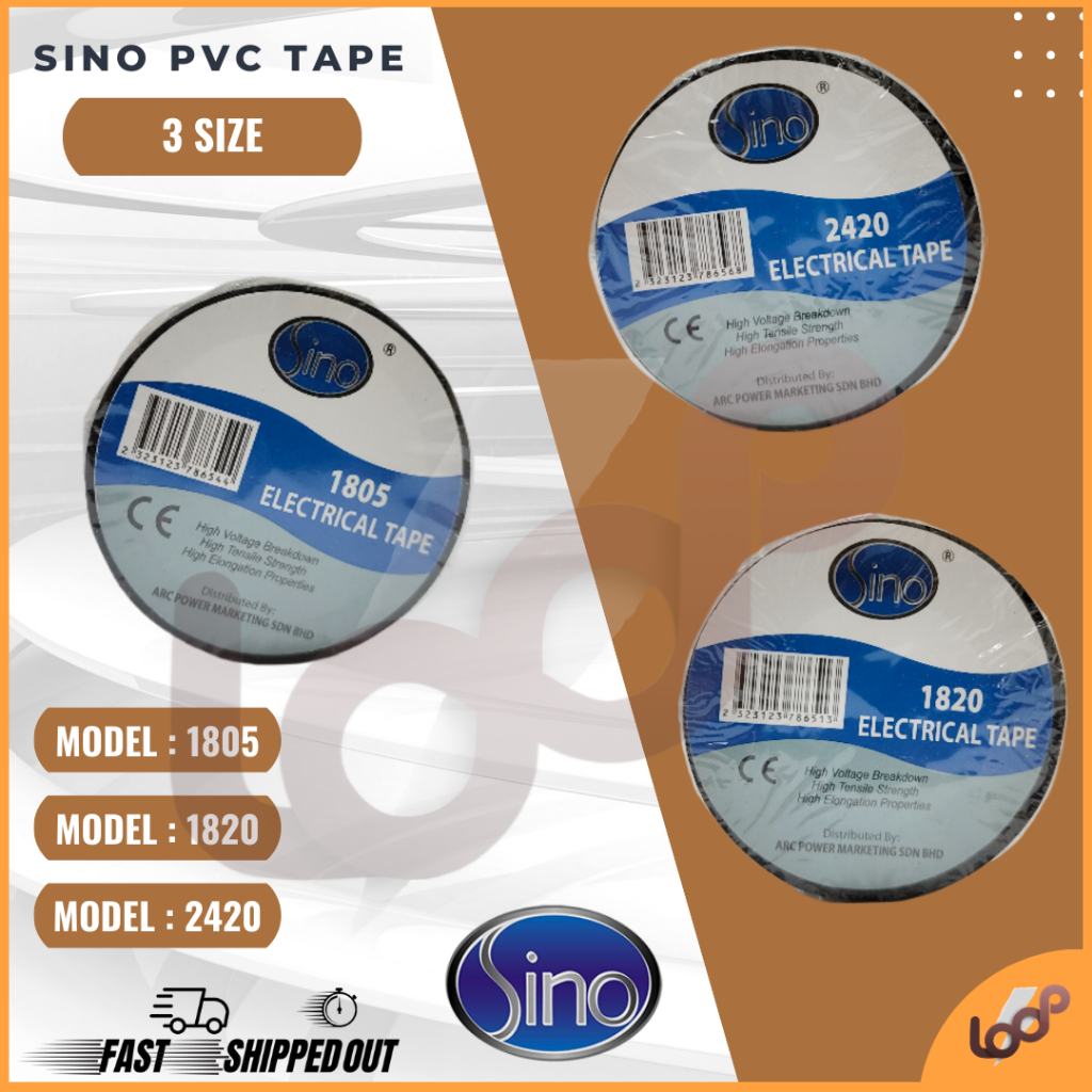 SINO PVC TAPE / ELECTRICAL PVC TAPE (INSULATING ELECTRICAL TAPE / PITA ELEKTRIK PENEBAT)