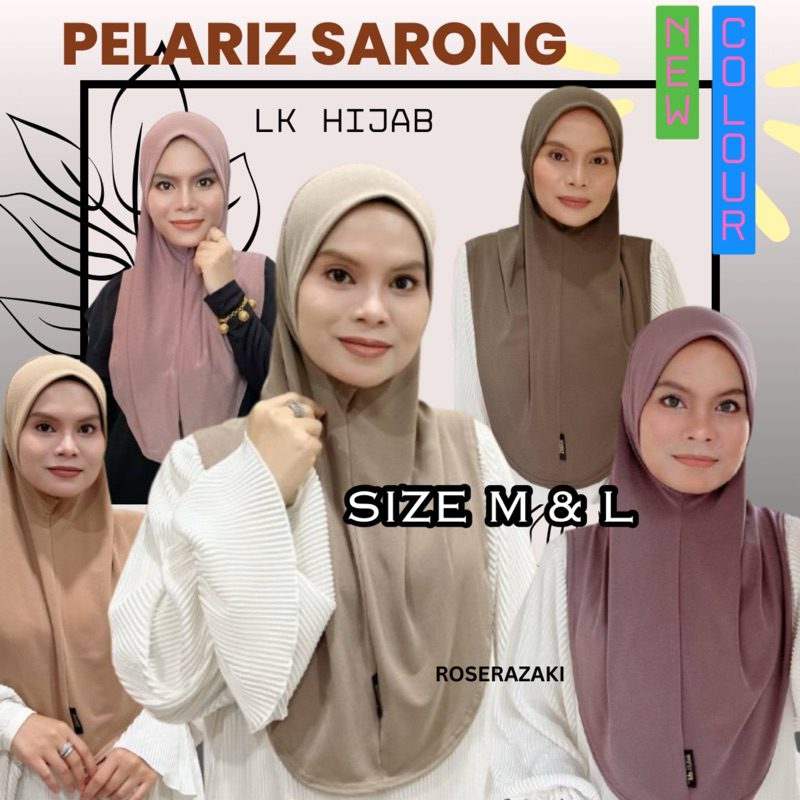 Tudung sarong Pelariz  M L ? Korean mosscrepe