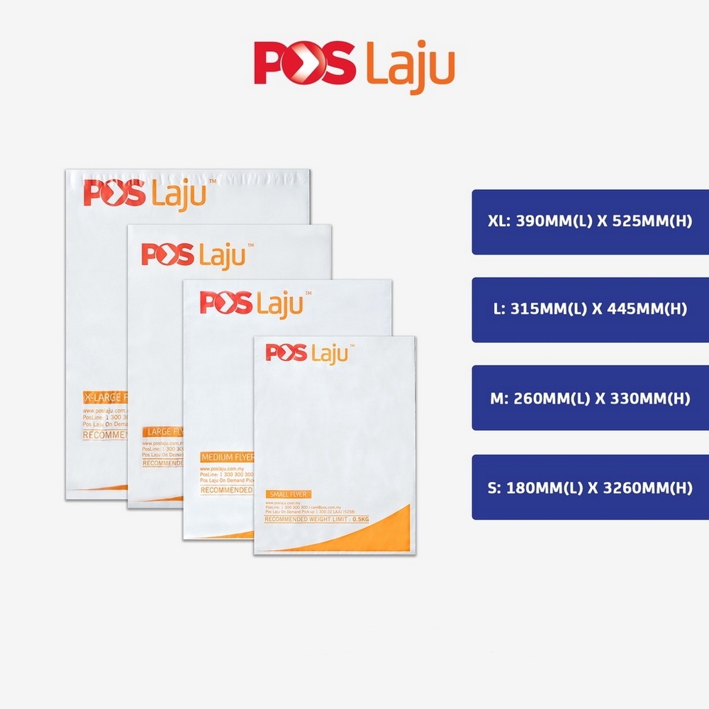 Poslaju Shipping Flyers Courier Bag (50 pcs per pack)