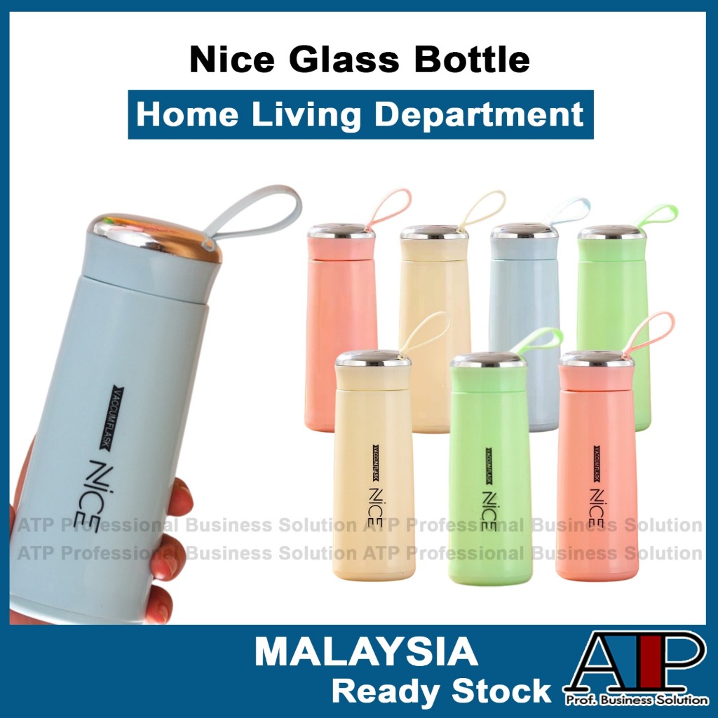 Mug Nice Design 400ml Insulated Tumbler Coffee Travel Mug Vacuum Insulated Glass Bottle Glass Cup Simple Student XZTP