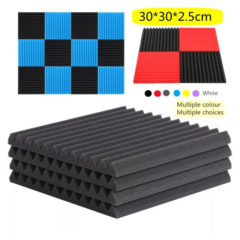1pc Wedge Soundproof Sponge Sound Stop Absorption Panel Recording Studio Acoustic Foam Span Kalis Bunyi Suara KTV Kedap
