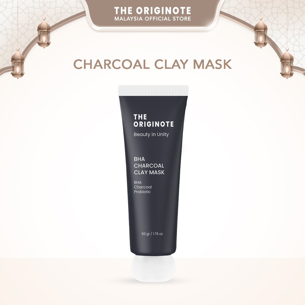 The Originote BHA Charcoal Clay Mask - Mud Mask Facial Mask Exfoliates Cleansing Mud Mask Blackhead Removal Face Mask