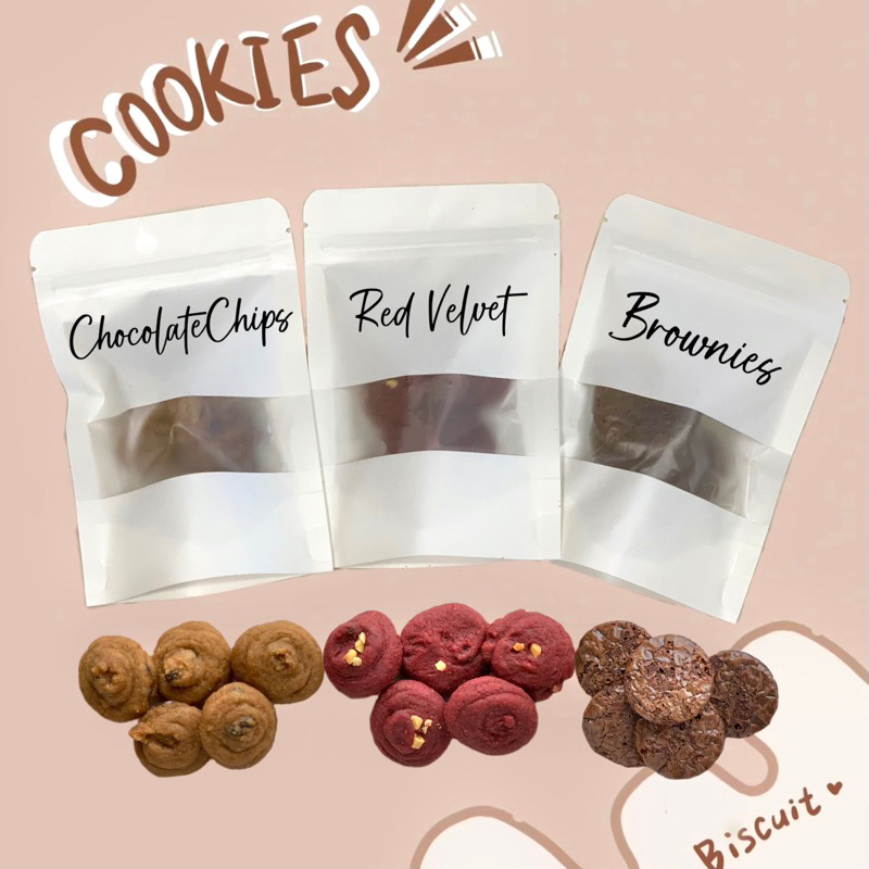 Doorgift Goodies 5pcs Cookies Kahwin Murah Biscuits Brownies Cookies Cocolate Chips Cookies Red Velvet cookies