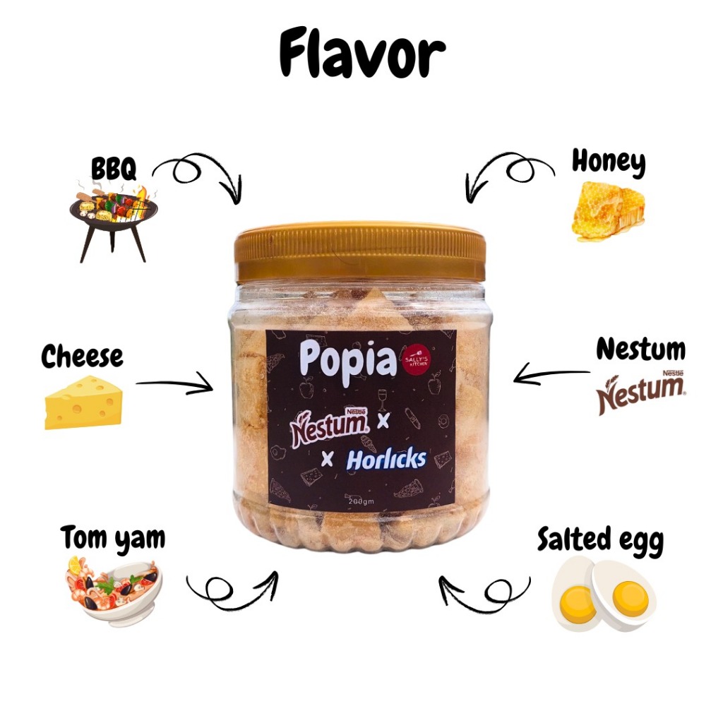 Biskut Raya Kerepek Sallys Kitchen Popia Nestum Horlicks Crunchy Chip Crisps - Food, Snacks Crispy