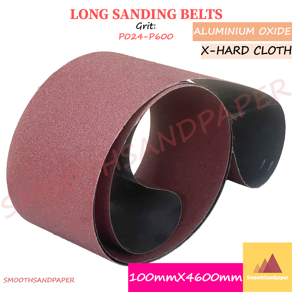 100X4600mm X-Hard Cloth Sanding Belts / Aluminium Oxide 金属不锈钢打磨 硬布氧化铝长砂带